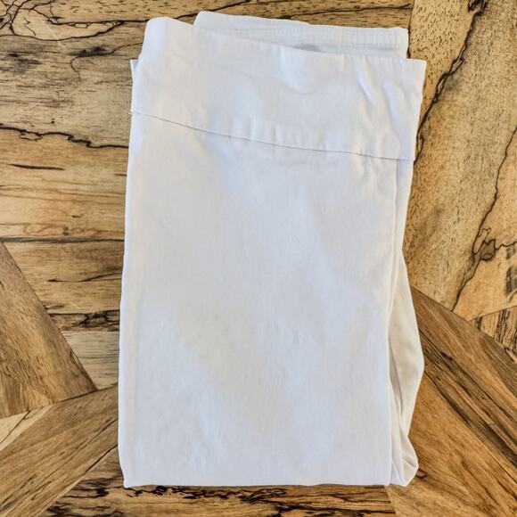 Pure Amici, Premium Activewear Slim Fit Bright White Pull Up Pant, Women's Small - Picture 6 of 9